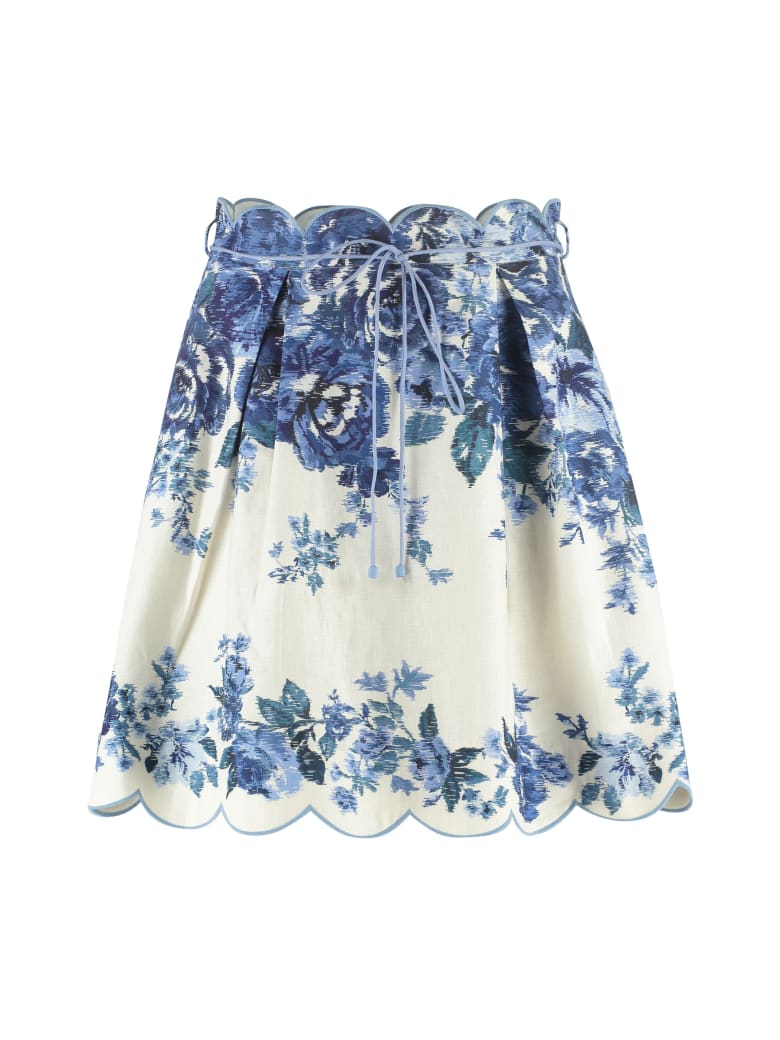 Zimmermann Aliane Linen Skirt - Multicolor