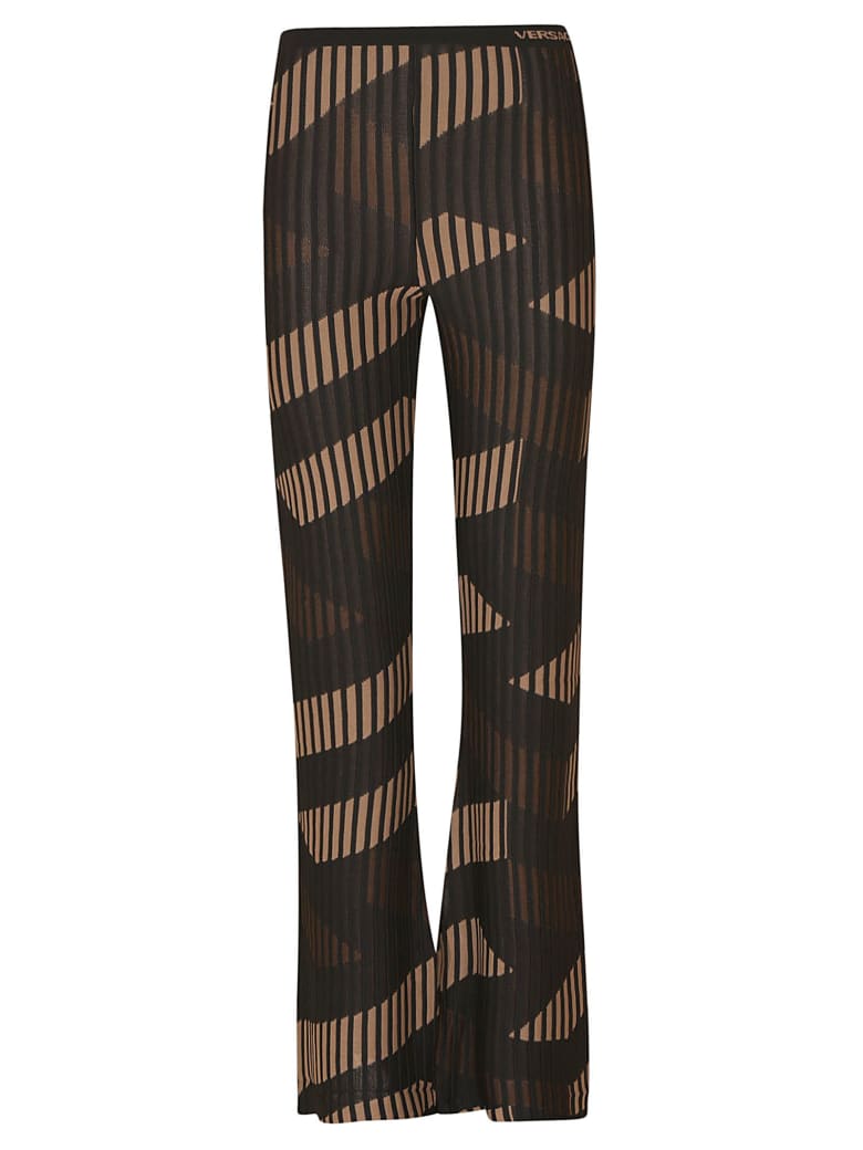 Versace Ribbed Knit Skirt - Caramel