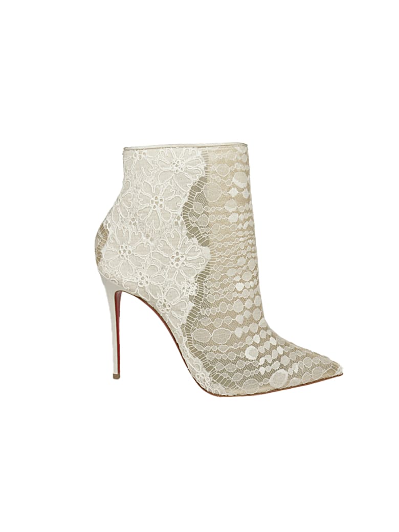 Christian Louboutin Gipsybootie 100 Rete/lace Wavy/cr Sat - W212
