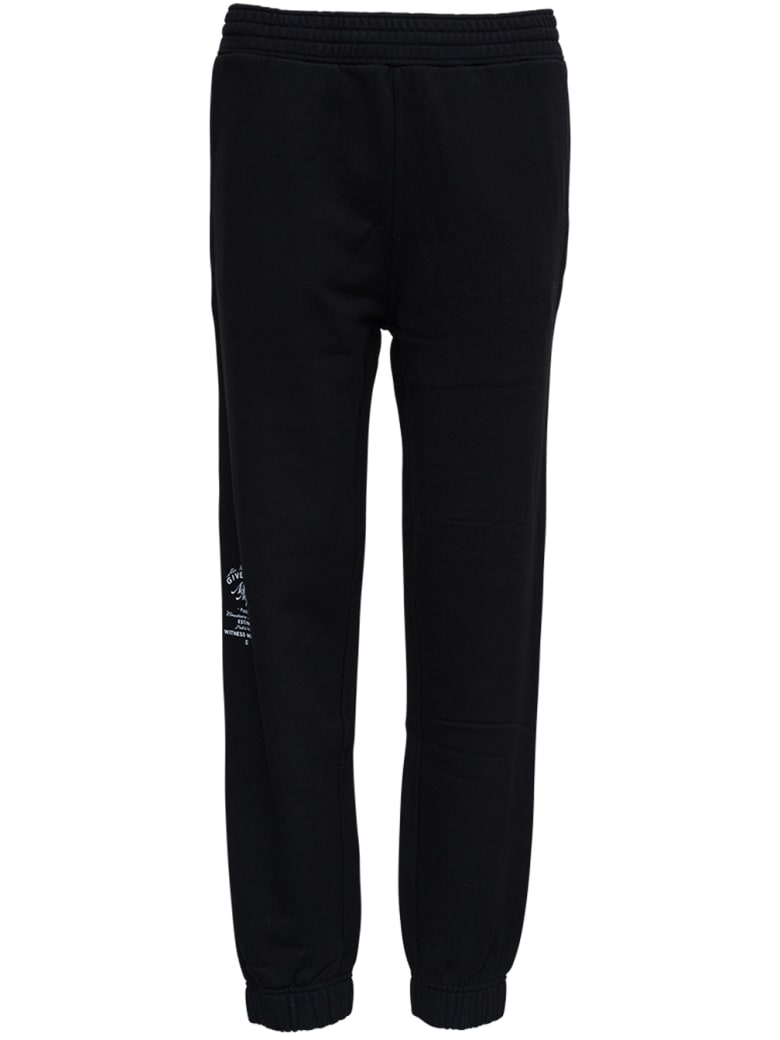 Givenchy Black Cotton Joggers With Logo Print - Black