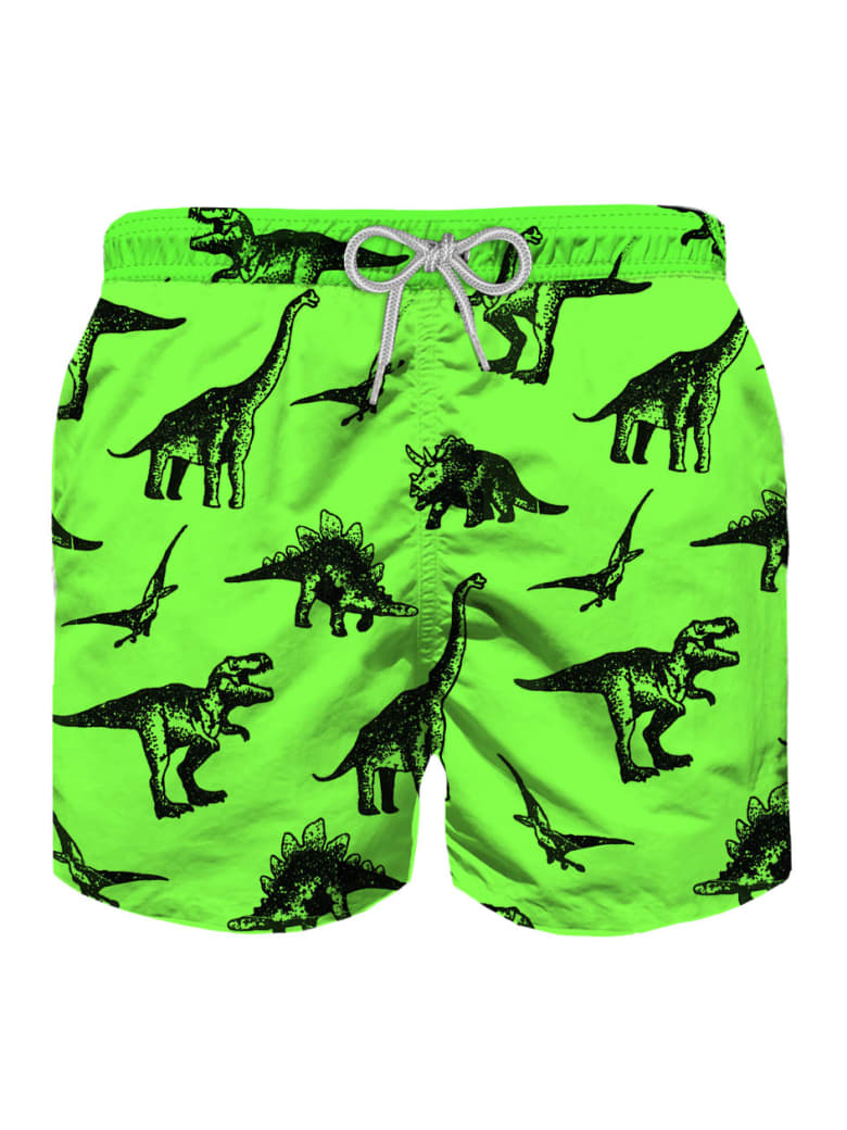 MC2 Saint Barth Dinosaurs Print Boy's Swim Trunks