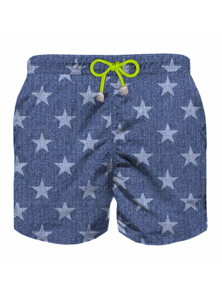 MC2 Saint Barth Blue Star Boy Swim Trunks