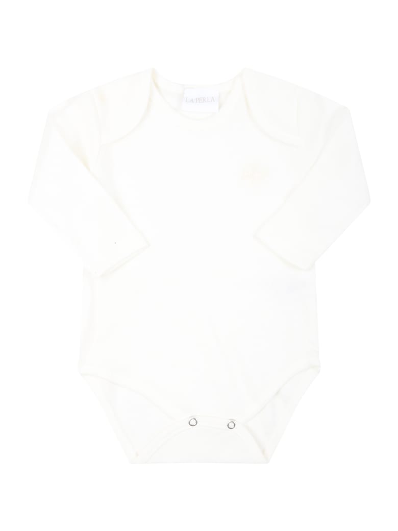 La Perla White Body For Babykids With Logo - White