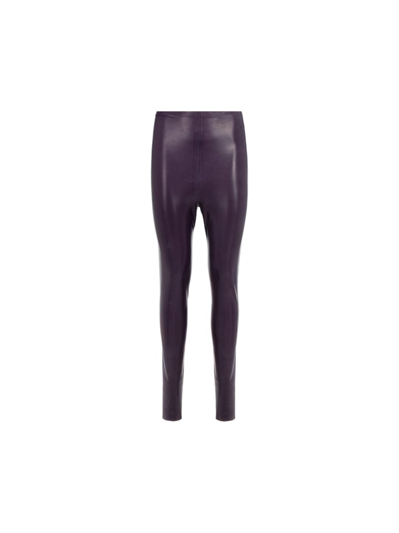 Saint Laurent Latex Pants - Purple