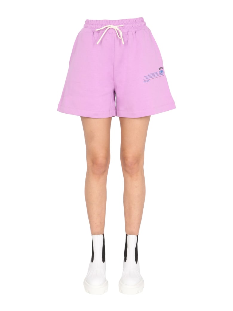 MSGM Cotton Shorts - Rosa
