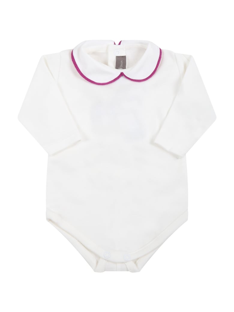 Little Bear Bodysuit With Collar - Latte-prugna