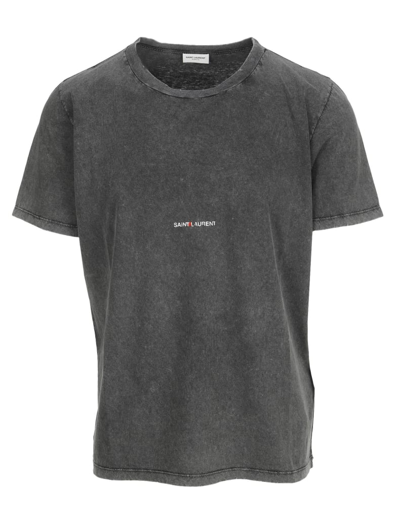 Saint Laurent Logo T-shirt - FADED BLACK