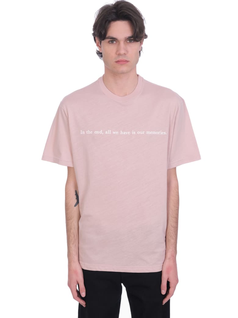 Throwback T-shirt In Rose-pink Cotton - rose-pink