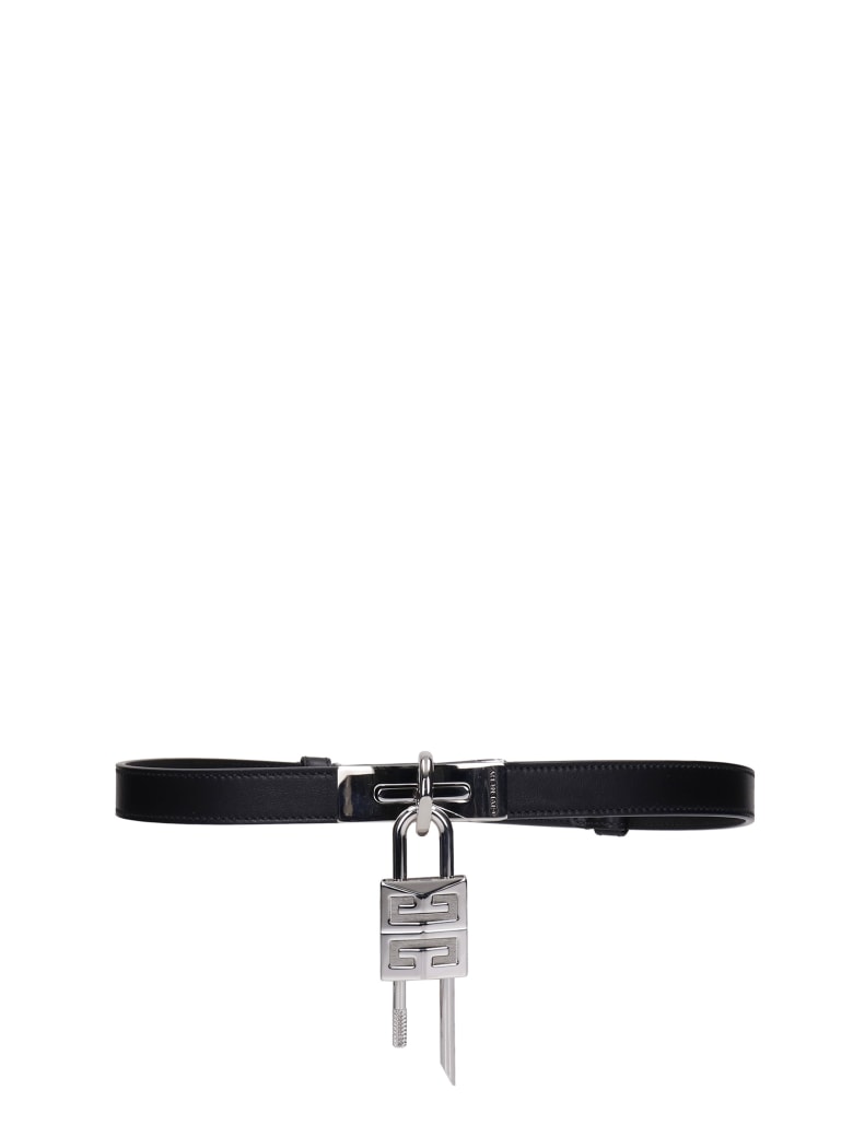 Givenchy Turnlock Belts In Black Leather - black