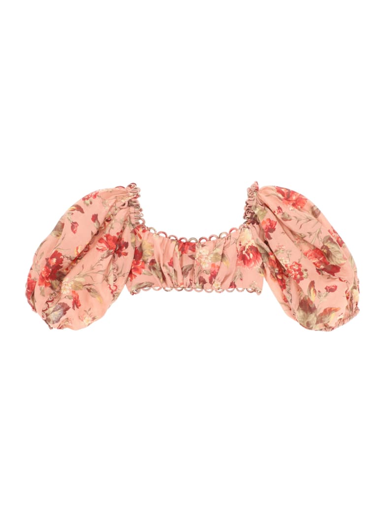 Zimmermann Cassia Cropped Top - Rosa