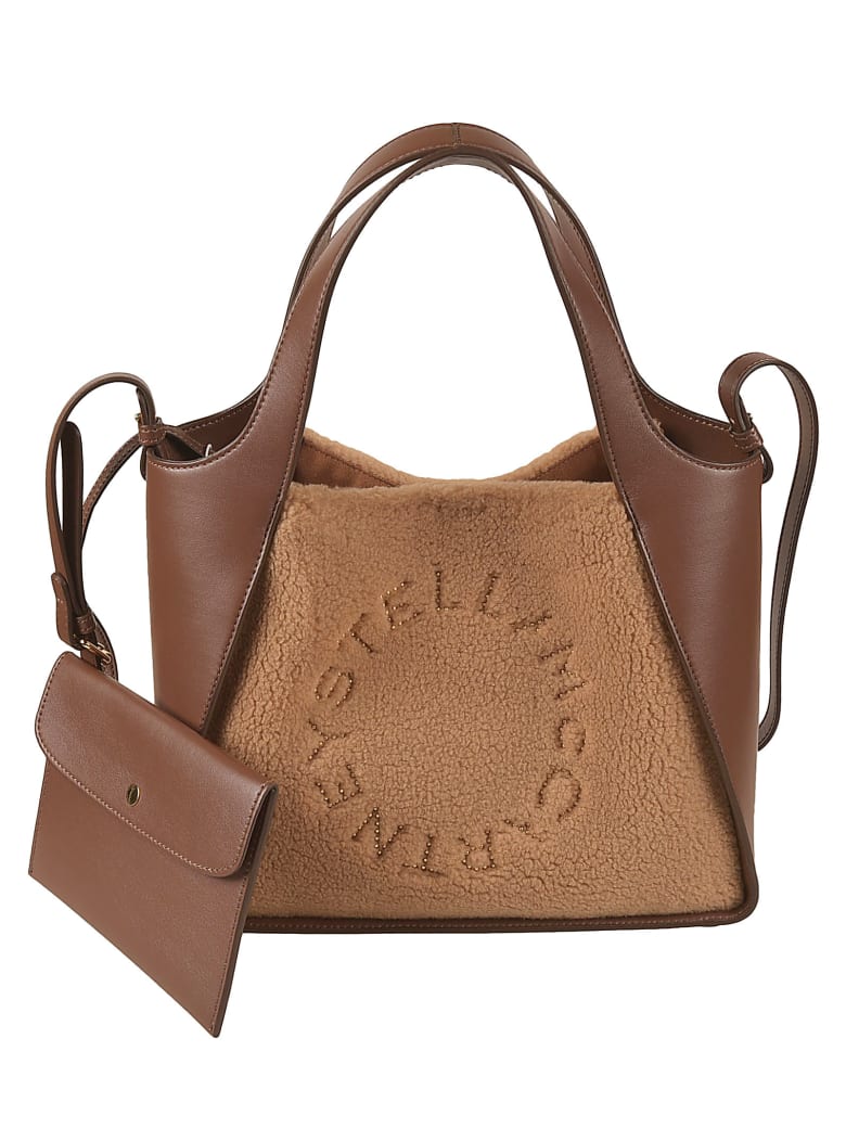 Stella McCartney Studded Logo Tote - Biscuit