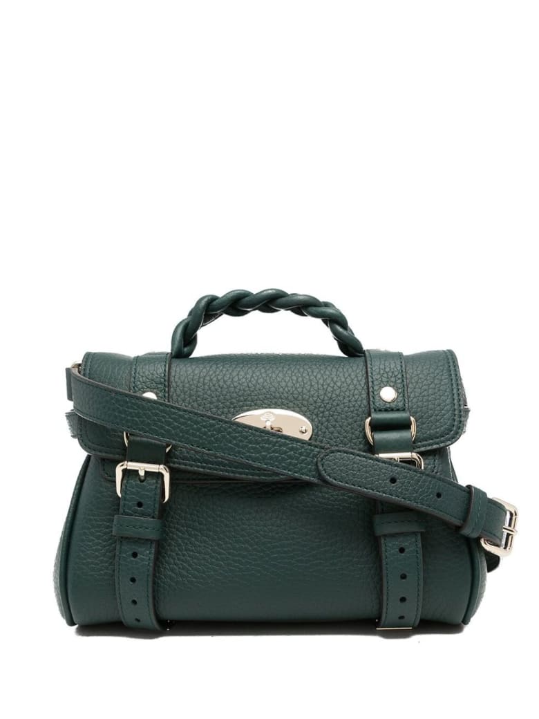 Mulberry Mini Alexa Green Leather Crossbody Bag - Green