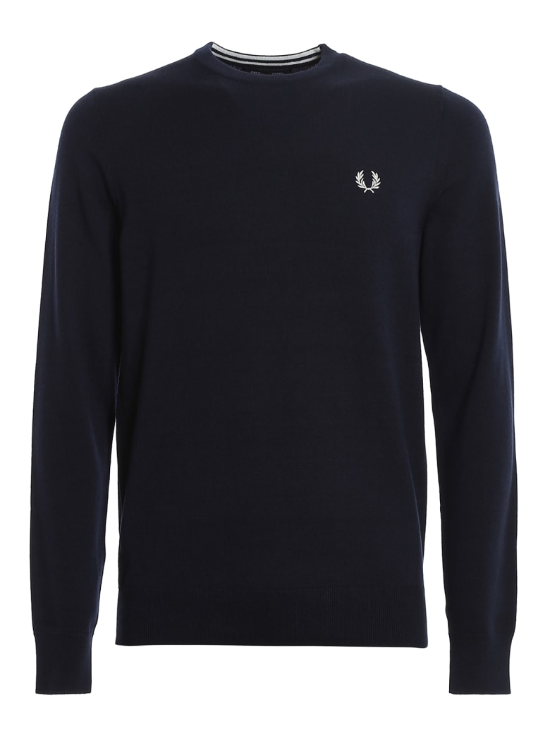 fred perry classic crew neck jumper