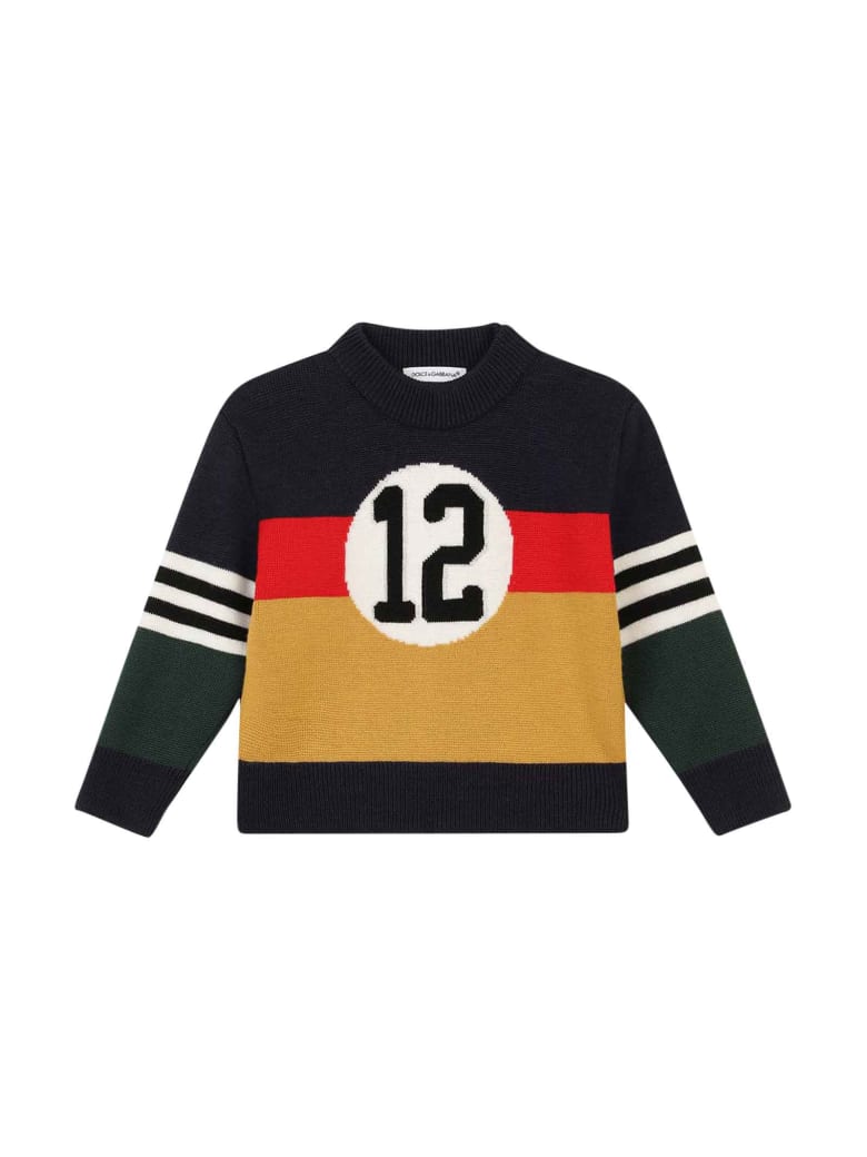 Dolce & Gabbana Multicolor Newborn Sweater - Nero