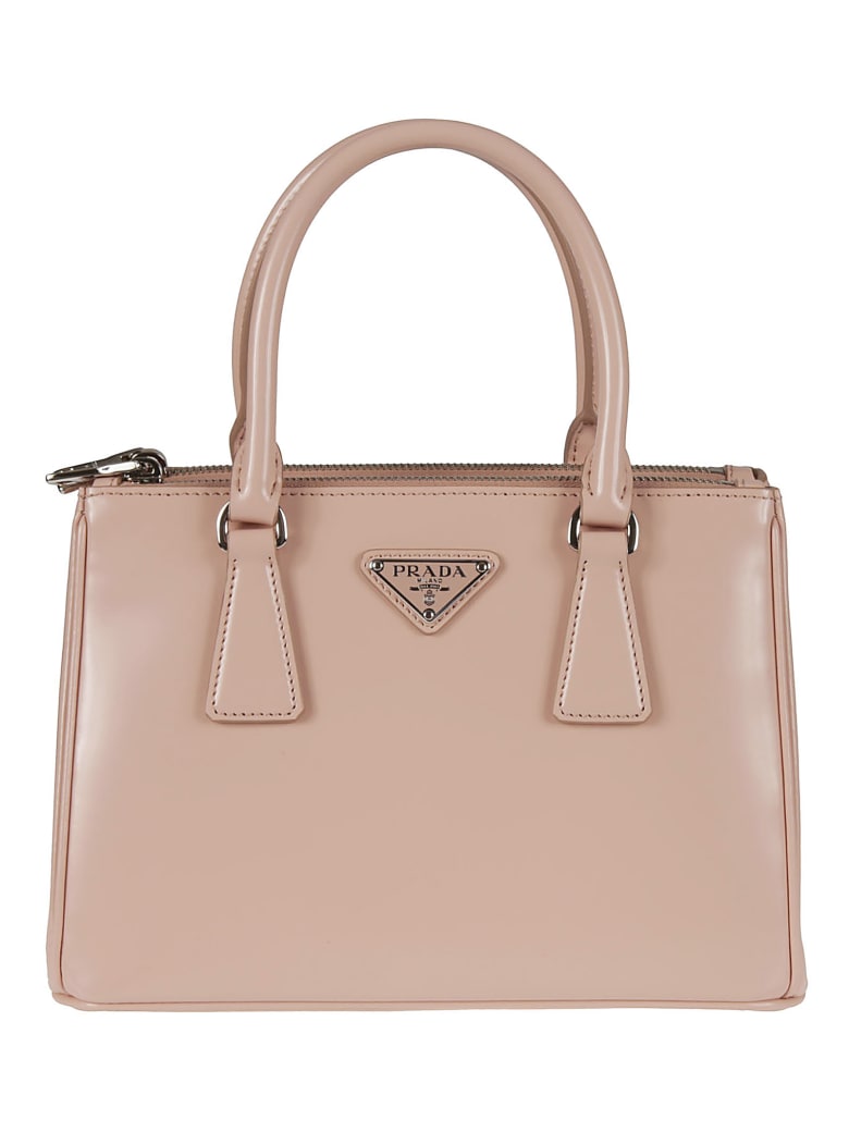 Prada Logo Plaque Tote - Orchid
