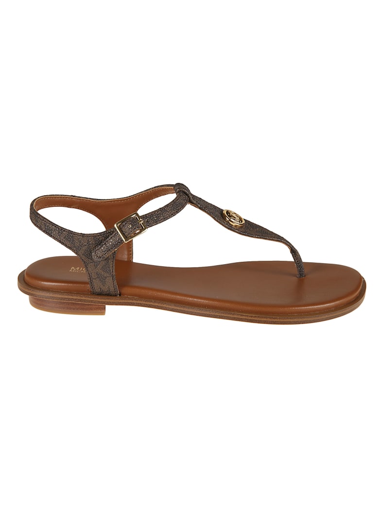Michael Kors Mallory Thong Flat Sandals - Brown