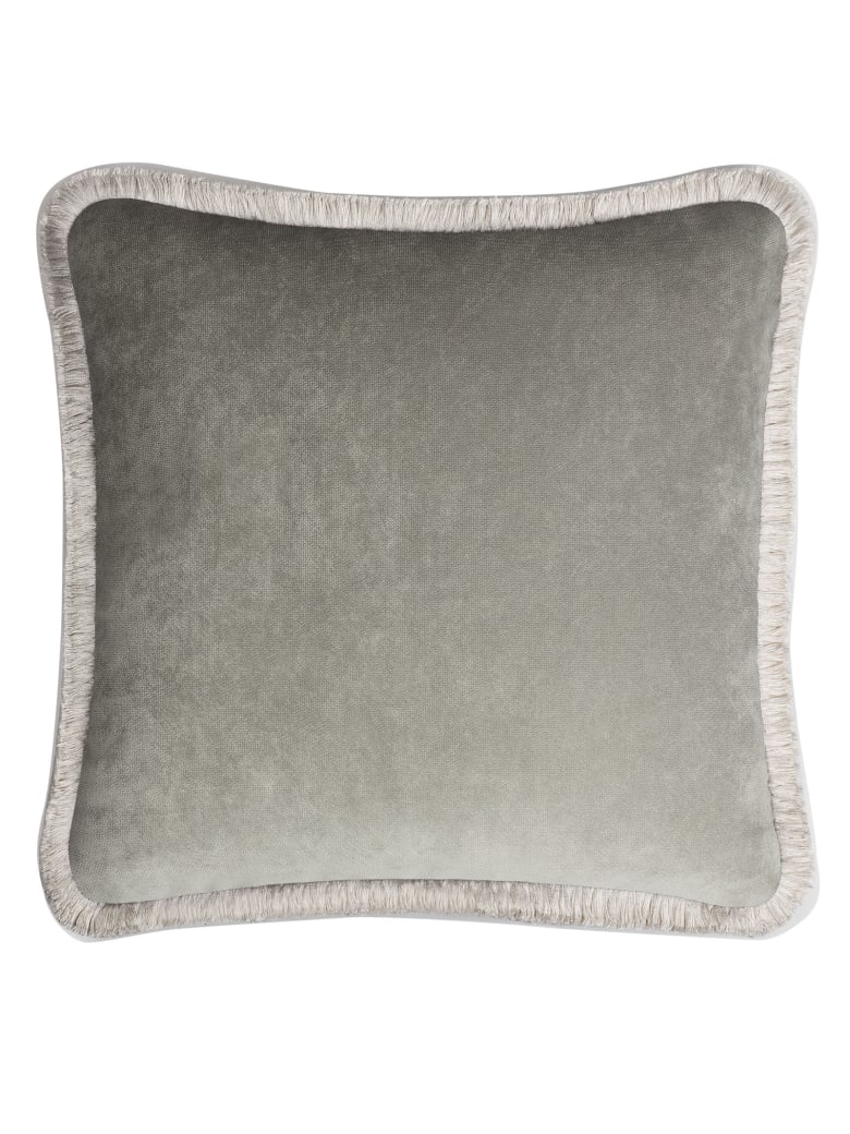 Lo Decor Happy Velvet Pillow - Pearl/dirty white