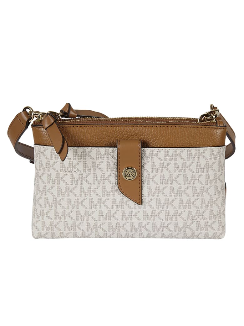 Michael Kors Mk Charm Medium Phone Crossbody - Vanilla/Acorn