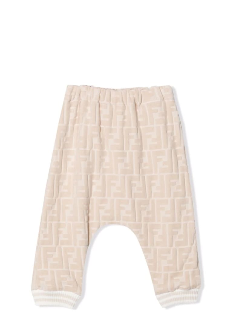 Fendi Ff Motif Track Pants - Begie