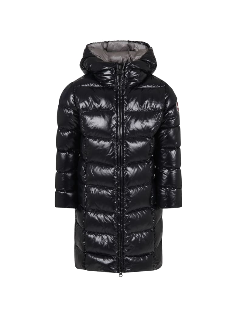 Colmar Black Jacket For Girl With Logo - Black