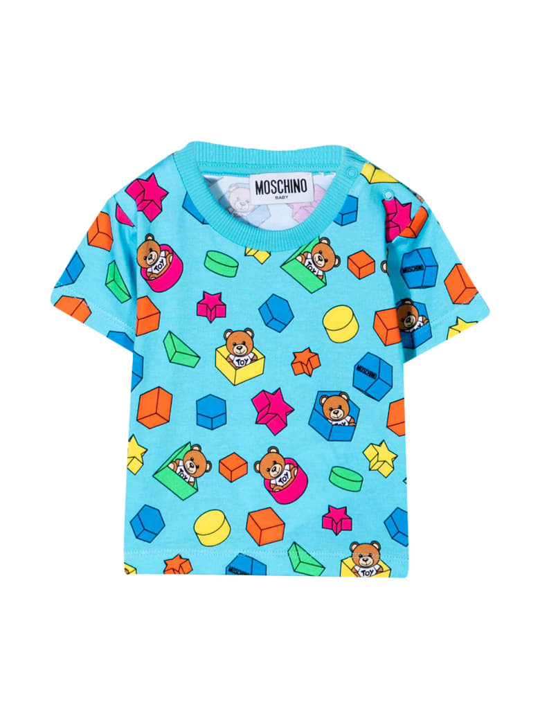 light blue moschino t shirt