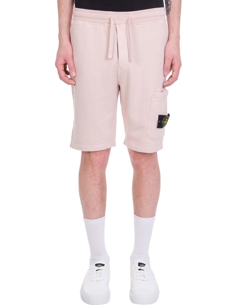 Stone Island Shorts In Rose-pink Cotton - rose-pink