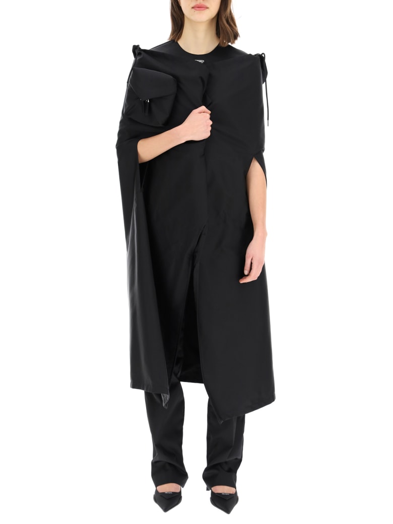 Prada Re-nylon Gabardine Cape - Nero