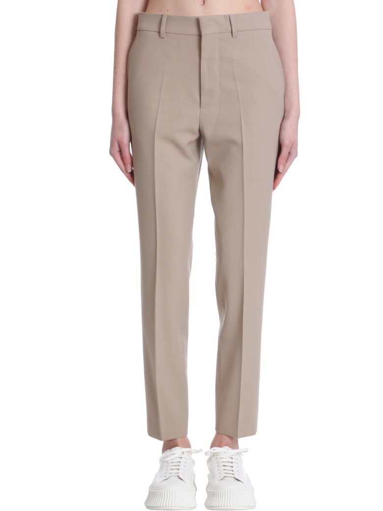 Ami Alexandre Mattiussi Pants In Beige Polyester - beige