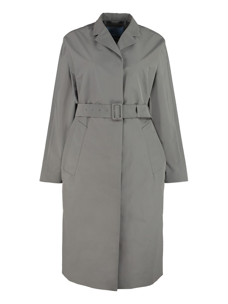 Prada Techno Fabric Trench Coat - grey