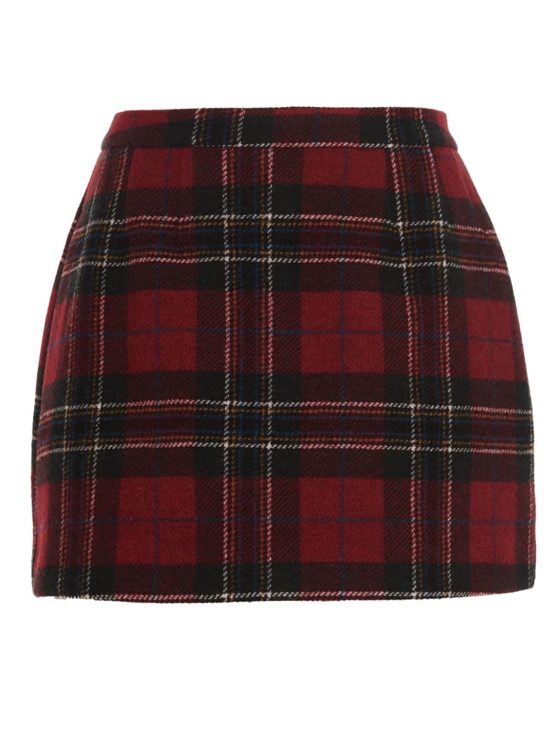 RED Valentino Tartan Skirt - Rosso