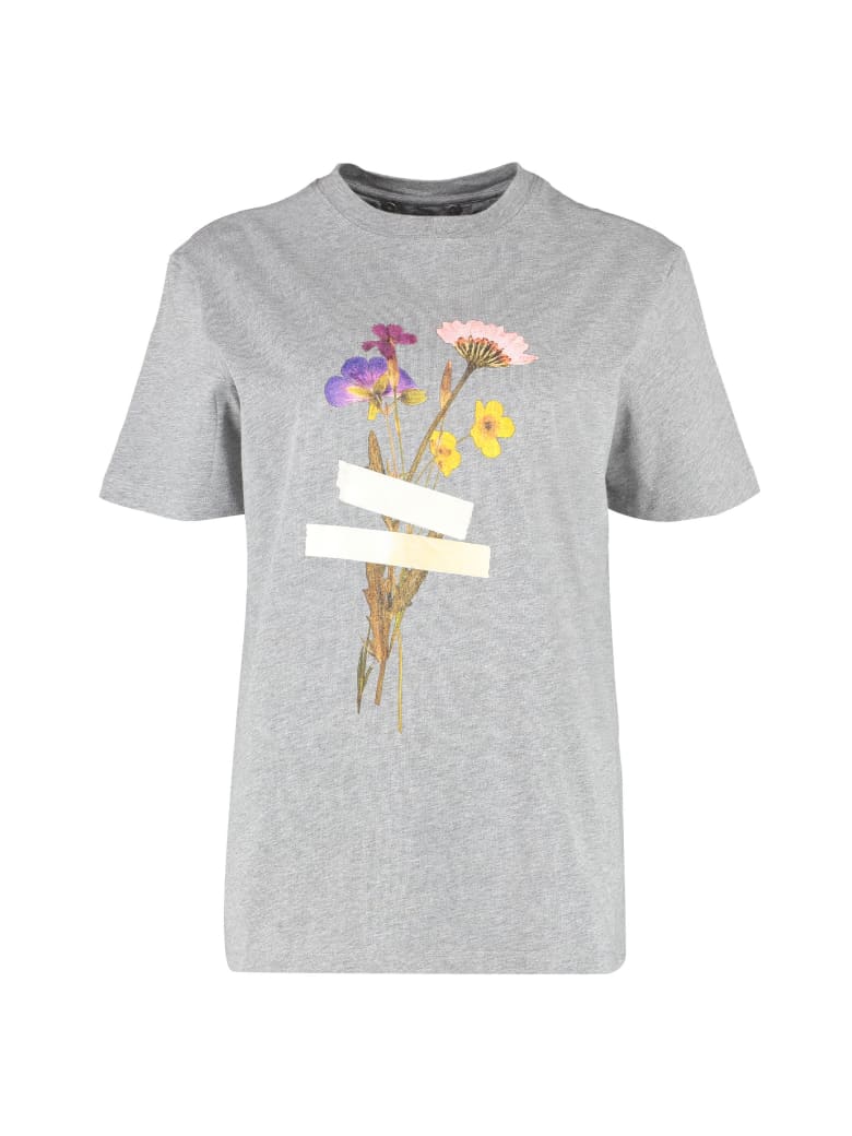 Golden Goose Printed Cotton T-shirt - Dream Maker Collection - grey