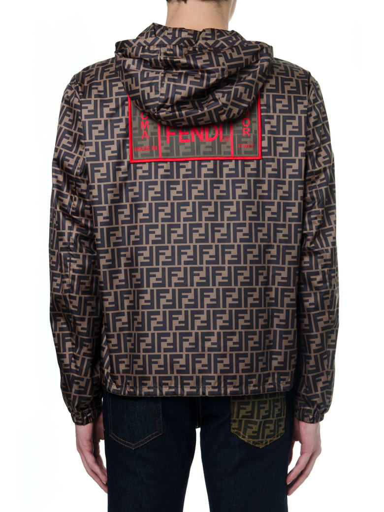 Fendi Windbreaker Jacket In Technical Fabric With Monogram Print | italist