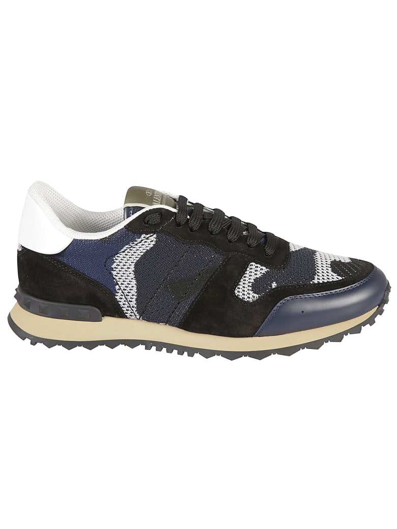 Valentino Garavani Mesh Paneled Sneakers - Blu