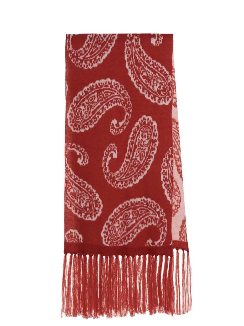 FourTwoFour on Fairfax 'paisley' Scarf - Rosso