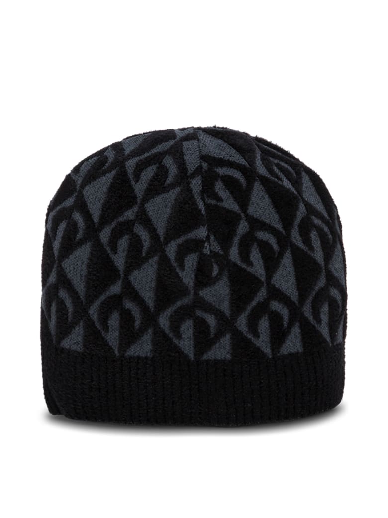 Marine Serre Moon Lozenge Hat In Viscose Blend - Black