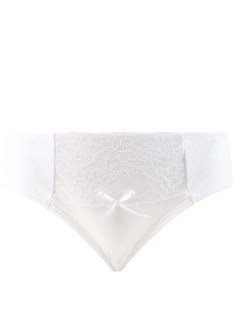La Perla White Knickers For Girl - White