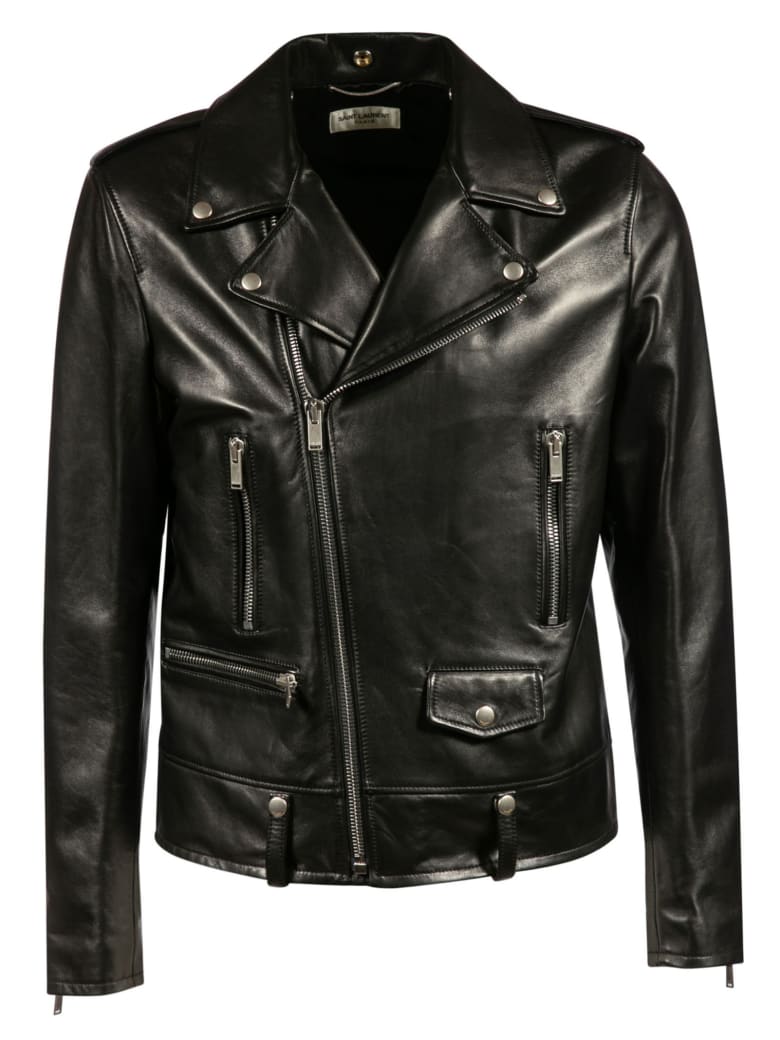 Saint Laurent Regular Zip Biker Jacket - Black