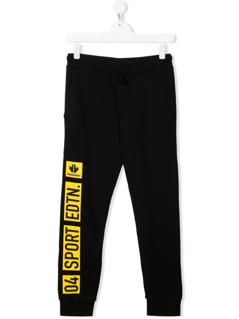 Dsquared2 Kids Black Sport Edtn. Joggers
