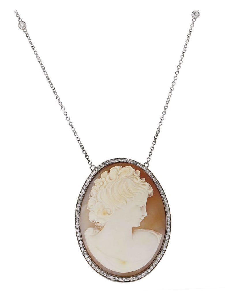 Lo Spazio Jewelry Lo Spazio Cameo Lucente Necklace - Beige