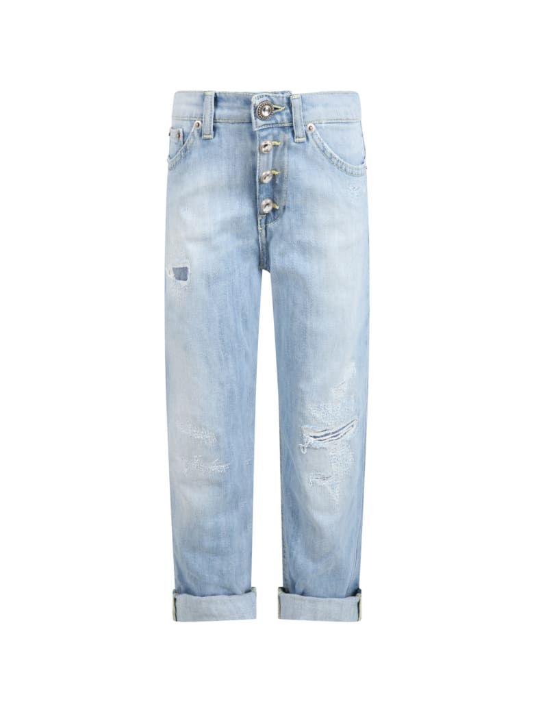 Dondup Light Blue ''surie'' Jeans For Girl - Blu Denim