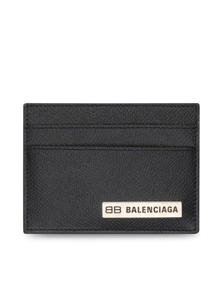 Balenciaga Plate Card Holder - Black