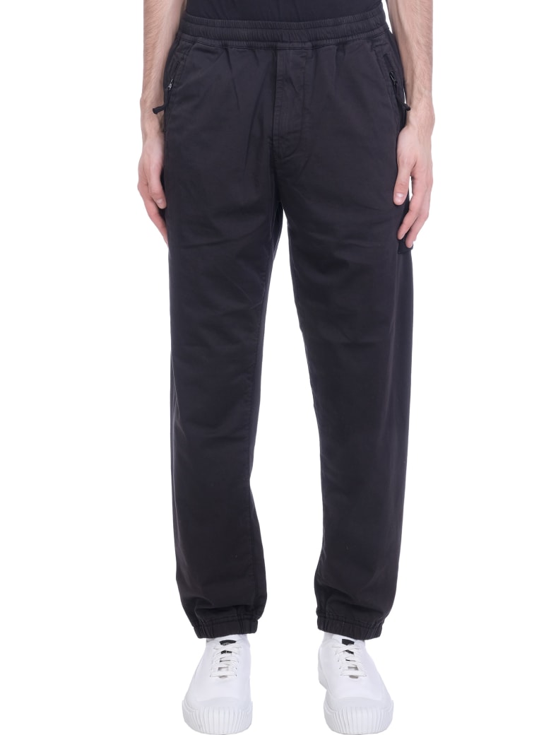 Stone Island Pants In Black Cotton - black
