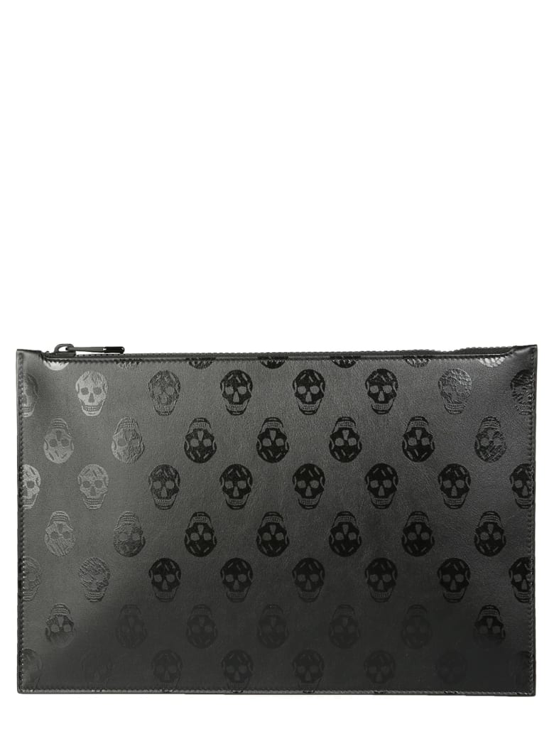 Alexander McQueen Clutch With Skull - Nero