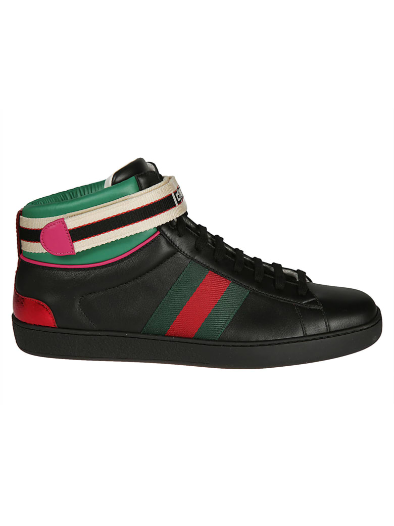 Gucci Stripe Ace Hi-top Sneakers | italist, ALWAYS LIKE A SALE