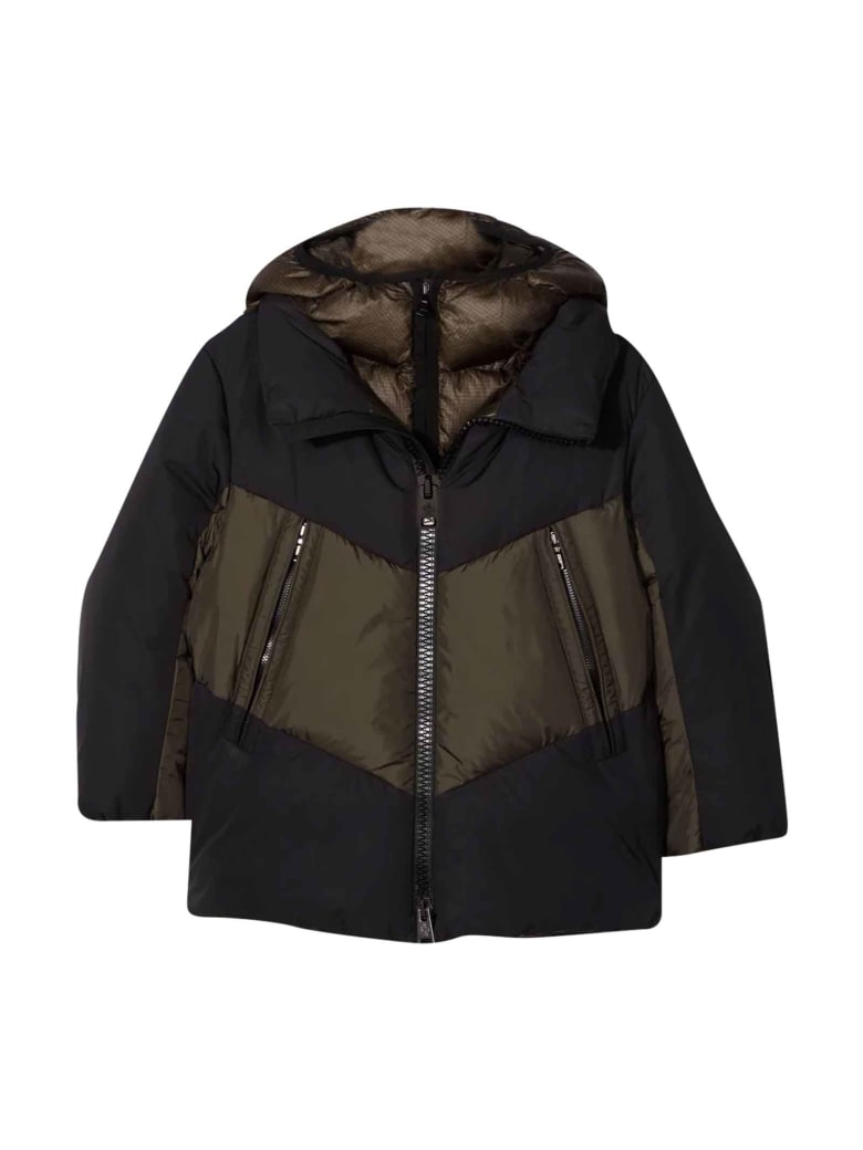Moncler Black / Green Jacket Unisex - Nero/verde