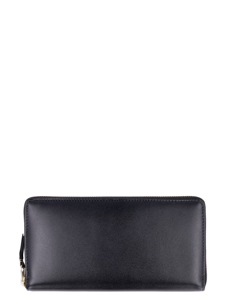 Comme des Garçons Wallet Leather Zip Around Wallet - black