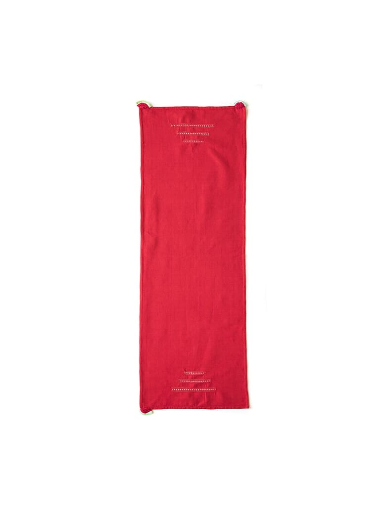 Le Botteghe su Gologone Runner Crochet 130x50 Cm - Red