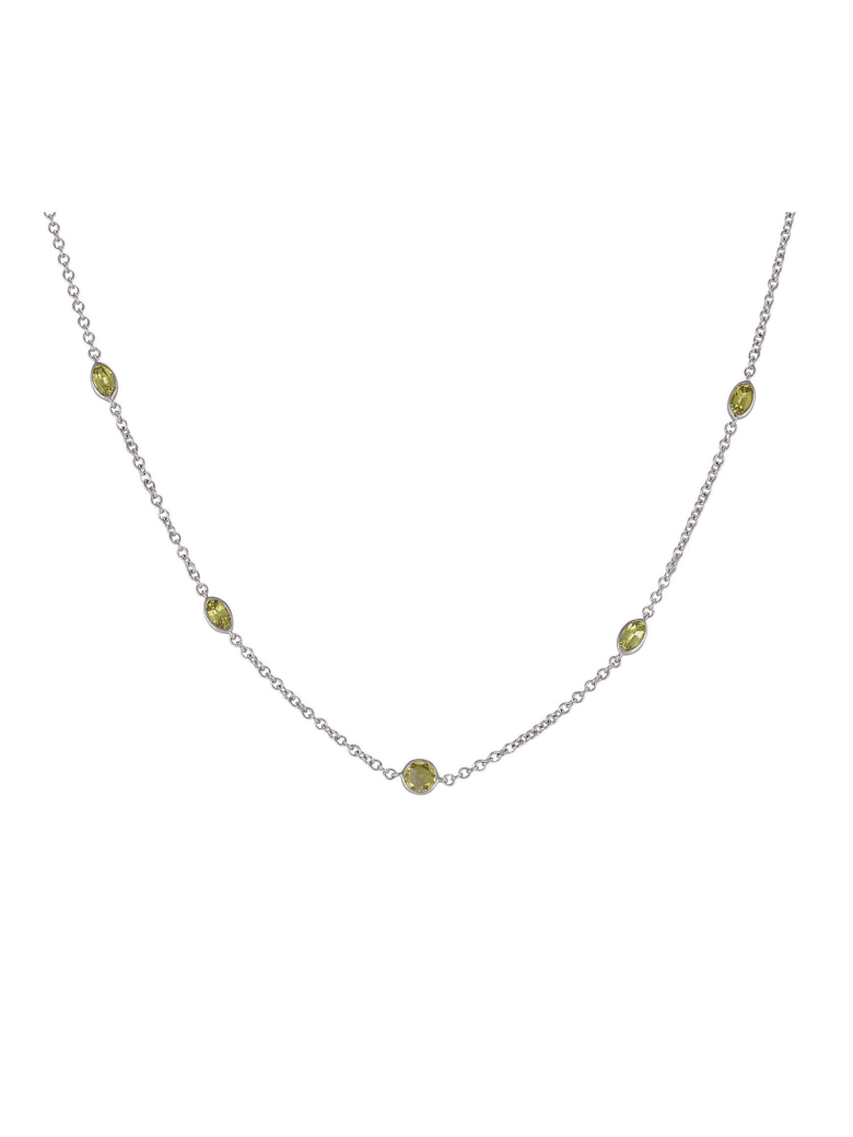 Lo Spazio Jewelry Lo Spazio Yellow Sapphire and Diamond Necklace - Yellow