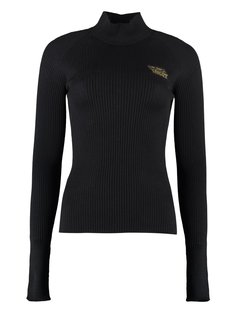 Versace Ribbed Sweater - black