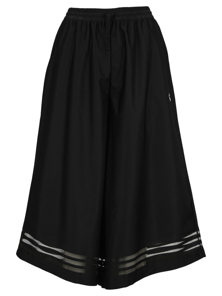 Adidas Originals Black Wide-leg Trousers - BLACK
